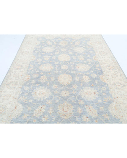 Serenity 6' 4" X 9' 10" Hand Knotted Wool Rug 6' 4" X 9' 10" (193 X 300) / Grey / Wool