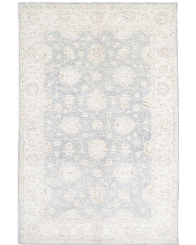 Serenity 6' 4" X 9' 10" Hand Knotted Wool Rug 6' 4" X 9' 10" (193 X 300) / Grey / Wool