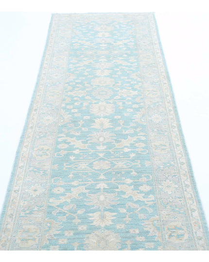 Serenity 2' 7" X 9' 5" Hand Knotted Wool Rug 2' 7" X 9' 5" (79 X 287) / Teal / Wool