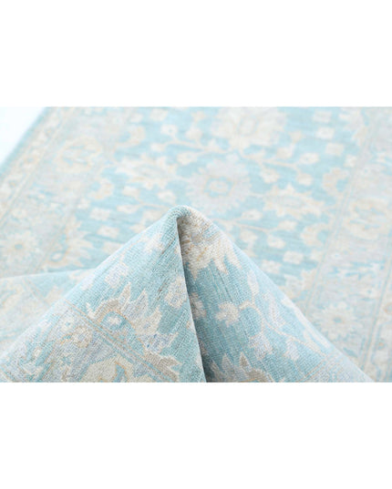 Serenity 2' 7" X 9' 5" Hand Knotted Wool Rug 2' 7" X 9' 5" (79 X 287) / Teal / Wool