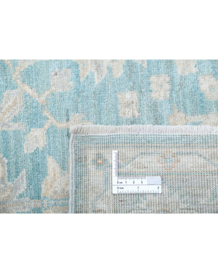 Serenity 2' 7" X 9' 5" Hand Knotted Wool Rug 2' 7" X 9' 5" (79 X 287) / Teal / Wool