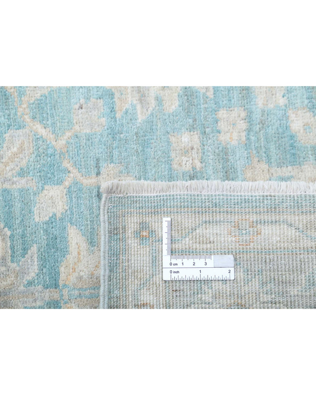 Serenity 2' 7" X 9' 5" Hand Knotted Wool Rug 2' 7" X 9' 5" (79 X 287) / Teal / Wool