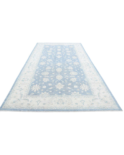 Serenity 6' 6" X 13' 1" Hand Knotted Wool Rug 6' 6" X 13' 1" (198 X 399) / Blue / Wool