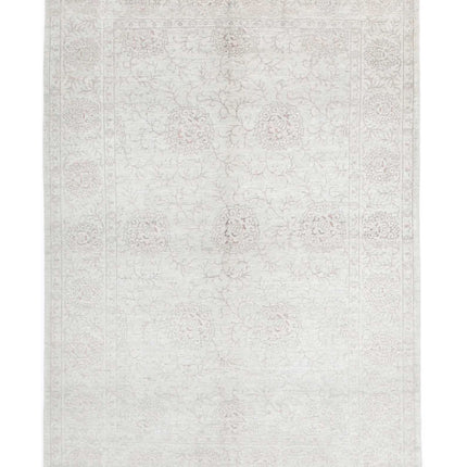 Serenity 5' 4" X 8' 2" Hand Knotted Wool Rug 5' 4" X 8' 2" (162 X 249) / Ivory / Wool