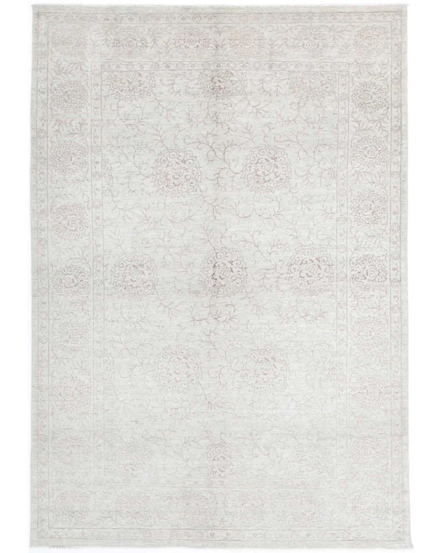 Serenity 5' 4" X 8' 2" Hand Knotted Wool Rug 5' 4" X 8' 2" (162 X 249) / Ivory / Wool