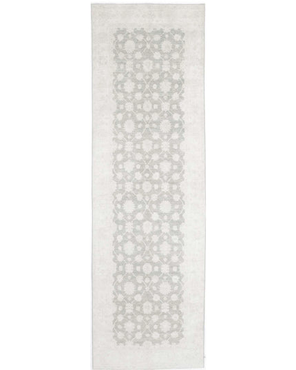 Serenity 4' 8" X 16' 3" Hand Knotted Wool Rug 4' 8" X 16' 3" (142 X 495) / Grey / Wool