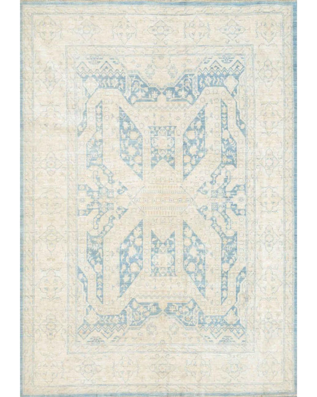 Serenity 6' 3" X 8' 8" Hand Knotted Wool Rug 6' 3" X 8' 8" (191 X 264) / Blue / Wool