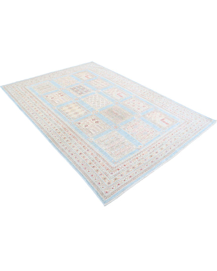 Serenity 5' 7" X 7' 11" Hand Knotted Wool Rug 5' 7" X 7' 11" (170 X 241) / Blue / Wool
