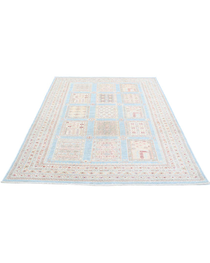 Serenity 5' 7" X 7' 11" Hand Knotted Wool Rug 5' 7" X 7' 11" (170 X 241) / Blue / Wool