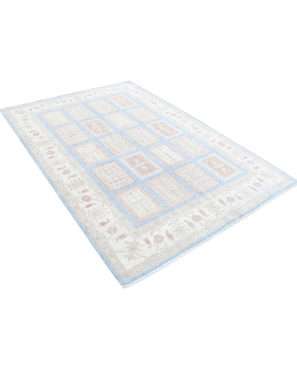 Serenity 5' 6" X 7' 10" Hand Knotted Wool Rug 5' 6" X 7' 10" (168 X 239) / Blue / Wool
