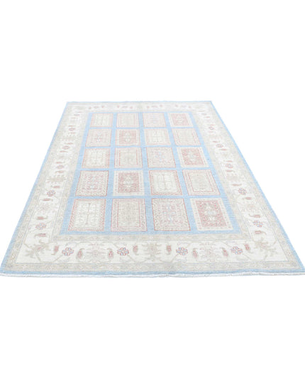 Serenity 5' 6" X 7' 10" Hand Knotted Wool Rug 5' 6" X 7' 10" (168 X 239) / Blue / Wool