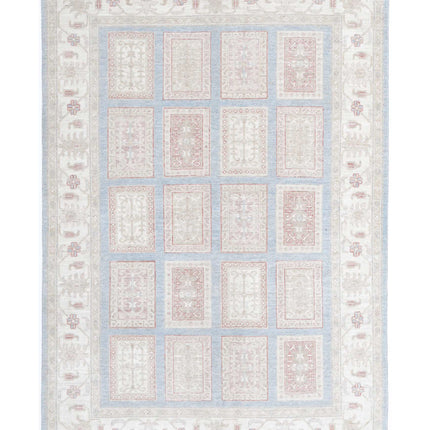 Serenity 5' 6" X 7' 10" Hand Knotted Wool Rug 5' 6" X 7' 10" (168 X 239) / Blue / Wool
