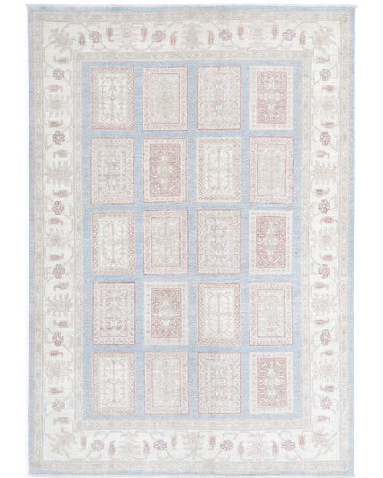 Serenity 5' 6" X 7' 10" Hand Knotted Wool Rug 5' 6" X 7' 10" (168 X 239) / Blue / Wool