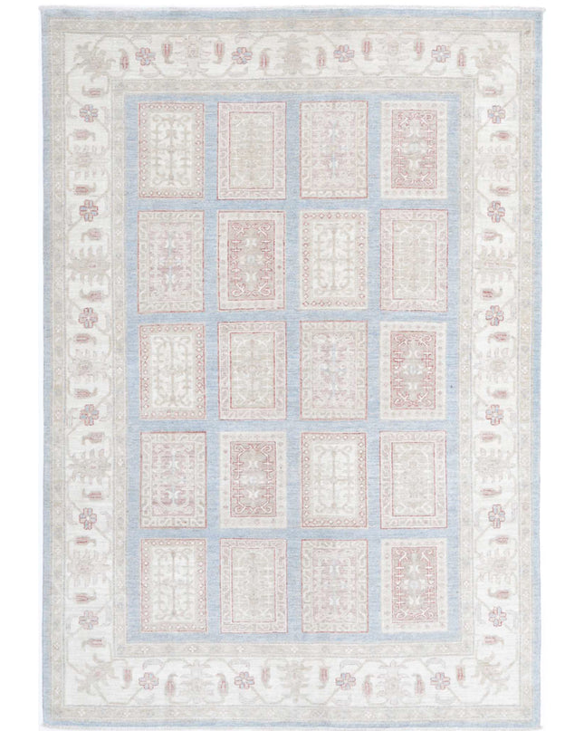 Serenity 5' 6" X 7' 10" Hand Knotted Wool Rug 5' 6" X 7' 10" (168 X 239) / Blue / Wool