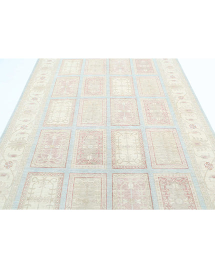 Serenity 6' 8" X 9' 8" Hand Knotted Wool Rug 6' 8" X 9' 8" (203 X 295) / Blue / Wool