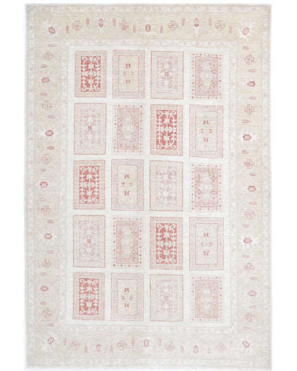 Serenity 5' 6" X 8' 0" Hand Knotted Wool Rug 5' 6" X 8' 0" (168 X 244) / Ivory / Wool