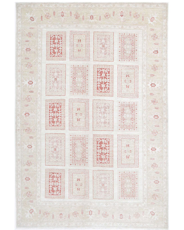 Serenity 5' 6" X 8' 0" Hand Knotted Wool Rug 5' 6" X 8' 0" (168 X 244) / Ivory / Wool