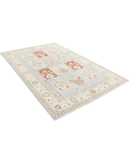 Serenity 5' 7" X 8' 6" Hand Knotted Wool Rug 5' 7" X 8' 6" (170 X 259) / Blue / Wool