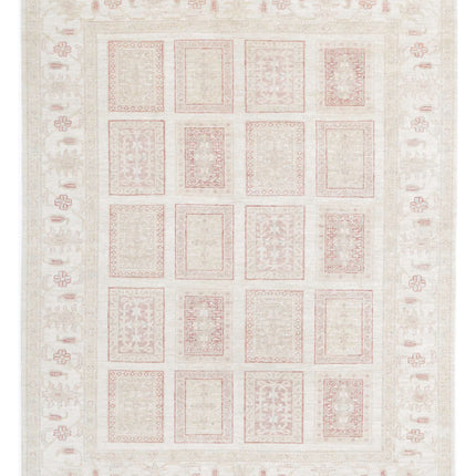 Serenity 5' 6" X 7' 1" Hand Knotted Wool Rug 5' 6" X 7' 1" (168 X 216) / Ivory / Wool