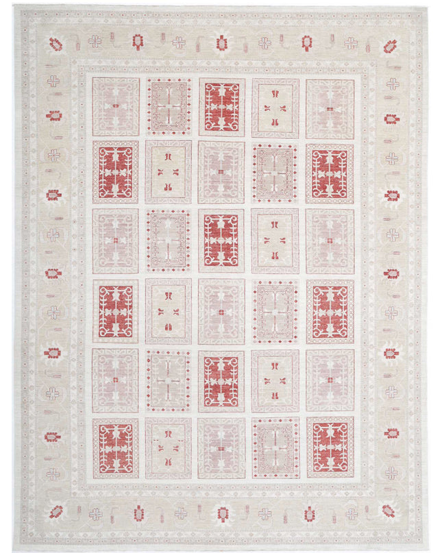 Serenity 9' 7" X 12' 6" Hand Knotted Wool Rug 9' 7" X 12' 6" (292 X 381) / Ivory / Wool