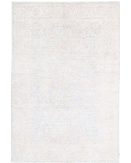 Serenity 6' 0" X 8' 11" Hand Knotted Wool Rug 6' 0" X 8' 11" (183 X 272) / Grey / Wool