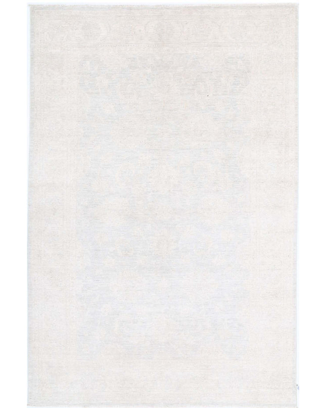 Serenity 6' 0" X 8' 11" Hand Knotted Wool Rug 6' 0" X 8' 11" (183 X 272) / Grey / Wool