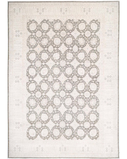 Serenity 12' 3" X 17' 8" Hand Knotted Wool Rug 12' 3" X 17' 8" (373 X 539) / Brown / Wool