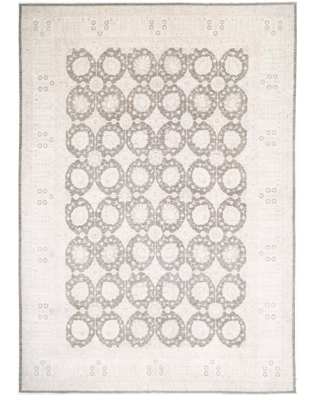 Serenity 12' 3" X 17' 8" Hand Knotted Wool Rug 12' 3" X 17' 8" (373 X 539) / Brown / Wool