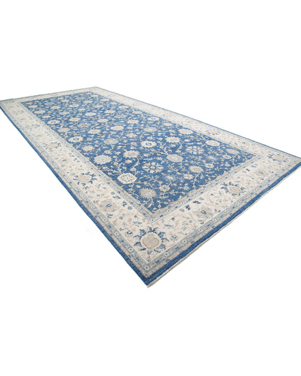 Serenity 9' 9" X 21' 1" Hand Knotted Wool Rug 9' 9" X 21' 1" (297 X 643) / Blue / Wool