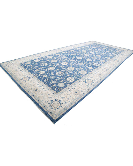 Serenity 9' 9" X 21' 1" Hand Knotted Wool Rug 9' 9" X 21' 1" (297 X 643) / Blue / Wool