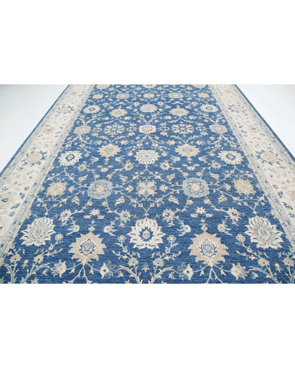 Serenity 9' 9" X 21' 1" Hand Knotted Wool Rug 9' 9" X 21' 1" (297 X 643) / Blue / Wool