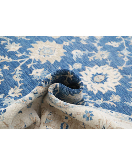 Serenity 9' 9" X 21' 1" Hand Knotted Wool Rug 9' 9" X 21' 1" (297 X 643) / Blue / Wool