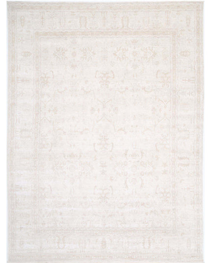 Serenity 13' 5" X 17' 7" Hand Knotted Wool Rug 13' 5" X 17' 7" (409 X 536) / Ivory / Wool