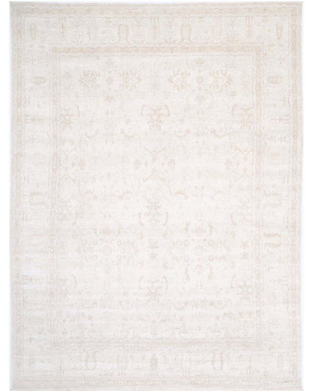 Serenity 13' 5" X 17' 7" Hand Knotted Wool Rug 13' 5" X 17' 7" (409 X 536) / Ivory / Wool