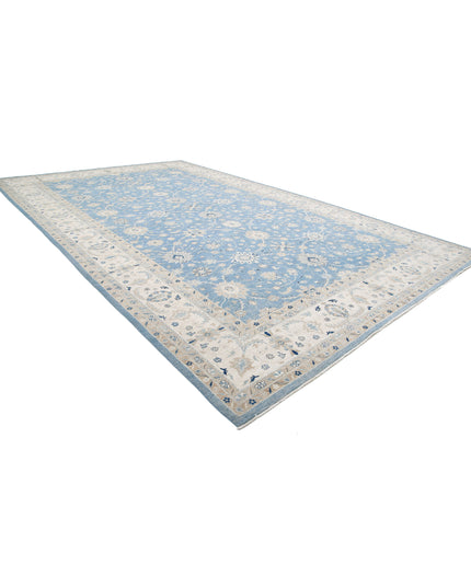 Serenity 13' 3" X 21' 9" Hand Knotted Wool Rug 13' 3" X 21' 9" (404 X 663) / Blue / Wool