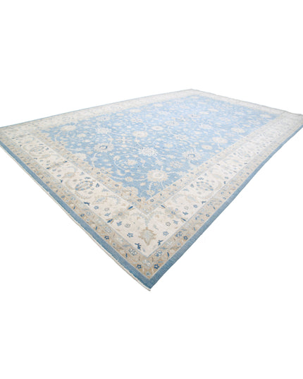 Serenity 13' 3" X 21' 9" Hand Knotted Wool Rug 13' 3" X 21' 9" (404 X 663) / Blue / Wool