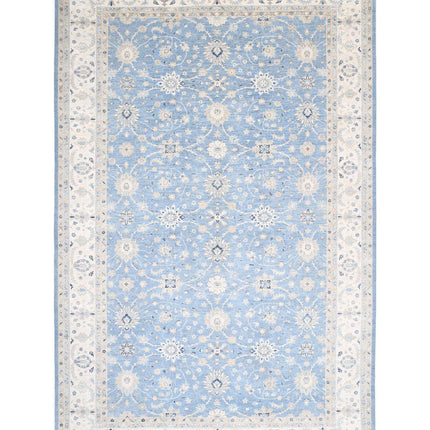Serenity 13' 3" X 21' 9" Hand Knotted Wool Rug 13' 3" X 21' 9" (404 X 663) / Blue / Wool