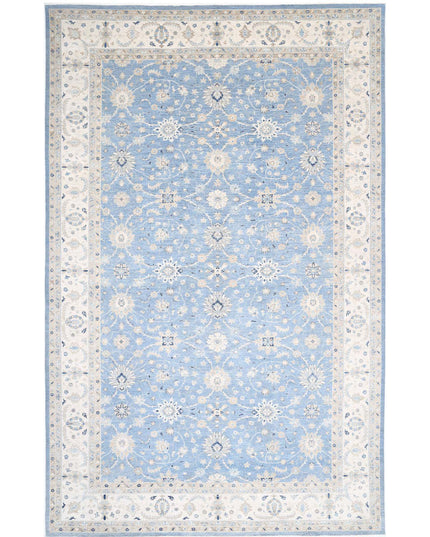 Serenity 13' 3" X 21' 9" Hand Knotted Wool Rug 13' 3" X 21' 9" (404 X 663) / Blue / Wool