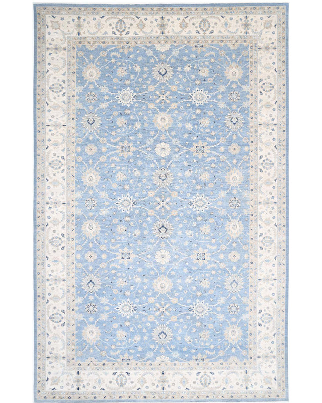 Serenity 13' 3" X 21' 9" Hand Knotted Wool Rug 13' 3" X 21' 9" (404 X 663) / Blue / Wool