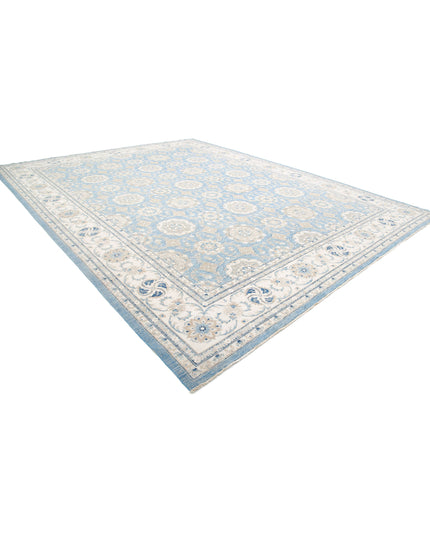 Serenity 13' 2" X 16' 10" Hand Knotted Wool Rug 13' 2" X 16' 10" (401 X 513) / Blue / Wool
