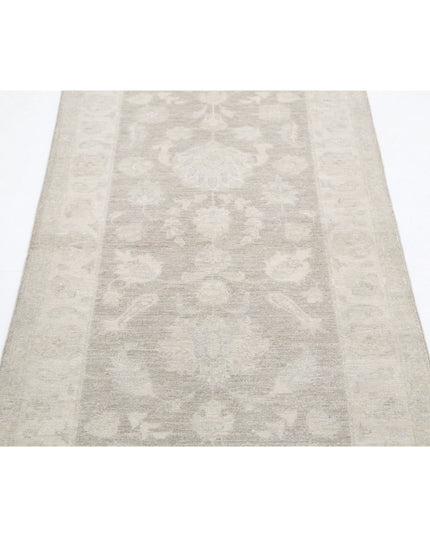 Serenity 2' 8" X 8' 4" Hand Knotted Wool Rug 2' 8" X 8' 4" (81 X 254) / Grey / Wool
