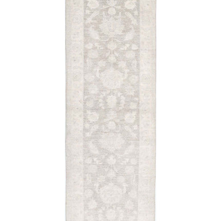 Serenity 2' 8" X 8' 4" Hand Knotted Wool Rug 2' 8" X 8' 4" (81 X 254) / Grey / Wool