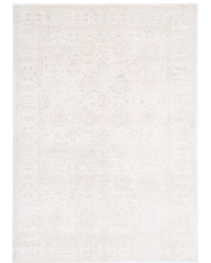 Serenity 6' 2" X 8' 9" Hand Knotted Wool Rug 6' 2" X 8' 9" (188 X 267) / Ivory / Wool