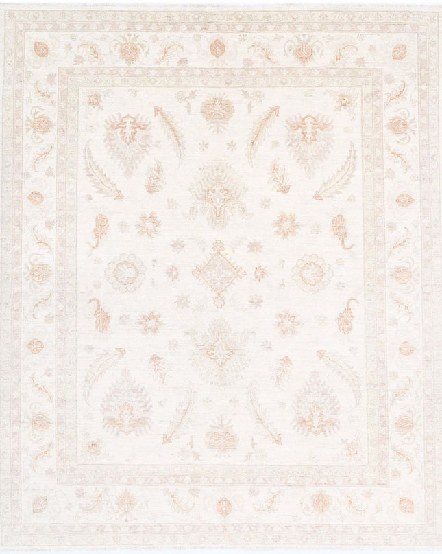Serenity 6' 6" X 7' 9" Hand Knotted Wool Rug 6' 6" X 7' 9" (198 X 236) / Ivory / Wool