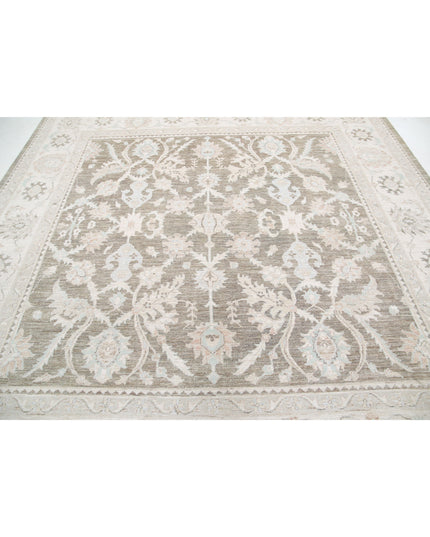 Serenity 9' 6" X 9' 8" Hand Knotted Wool Rug 9' 6" X 9' 8" (290 X 295) / Taupe / Wool