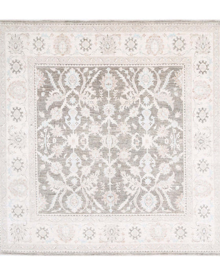 Serenity 9' 6" X 9' 8" Hand Knotted Wool Rug 9' 6" X 9' 8" (290 X 295) / Taupe / Wool