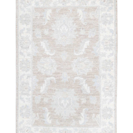 Serenity 2' 1" X 3' 2" Hand Knotted Wool Rug 2' 1" X 3' 2" (63 X 97) / Brown / Wool