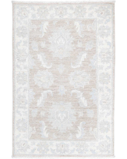 Serenity 2' 1" X 3' 2" Hand Knotted Wool Rug 2' 1" X 3' 2" (63 X 97) / Brown / Wool