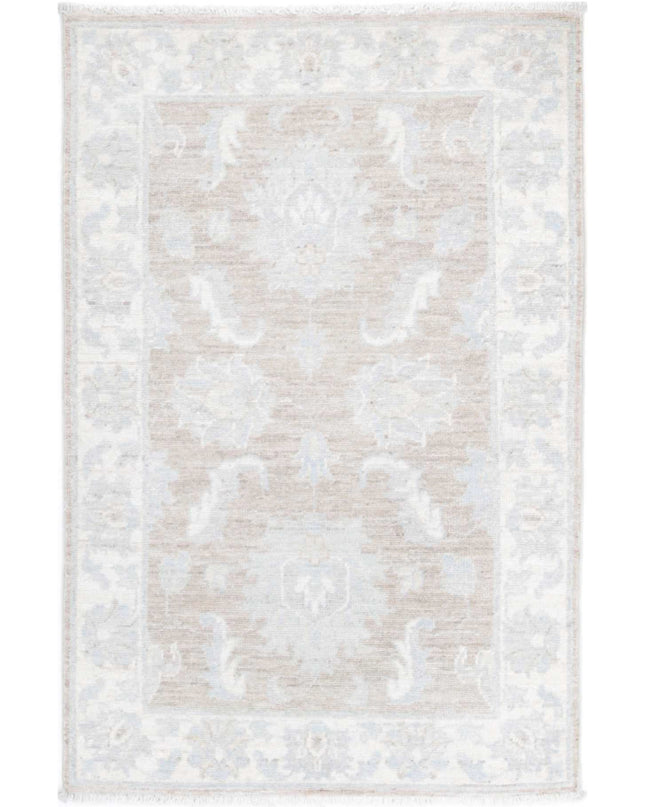Serenity 2' 1" X 3' 2" Hand Knotted Wool Rug 2' 1" X 3' 2" (63 X 97) / Brown / Wool