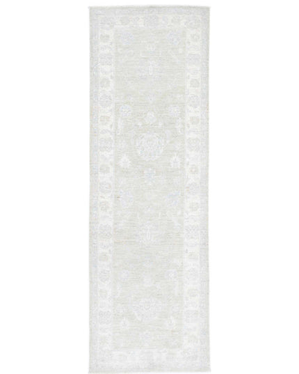 Serenity 2' 6" X 8' 4" Hand Knotted Wool Rug 2' 6" X 8' 4" (76 X 254) / Green / Wool